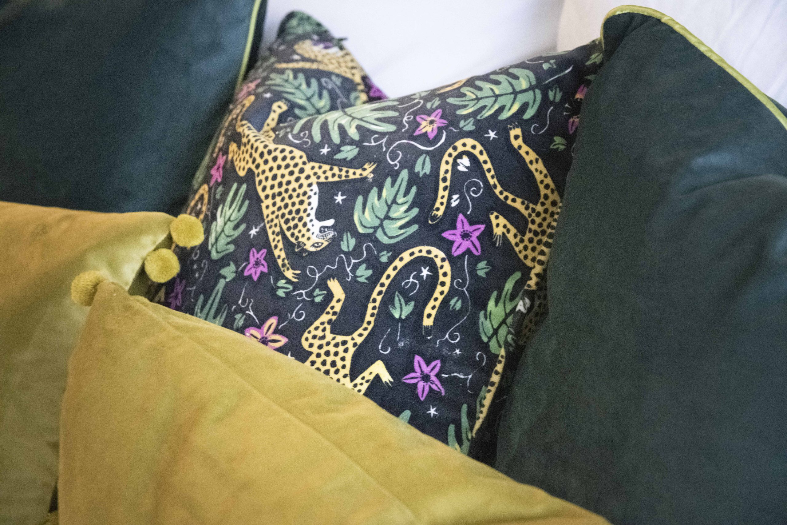 Patterned cushions add the finishing touch.