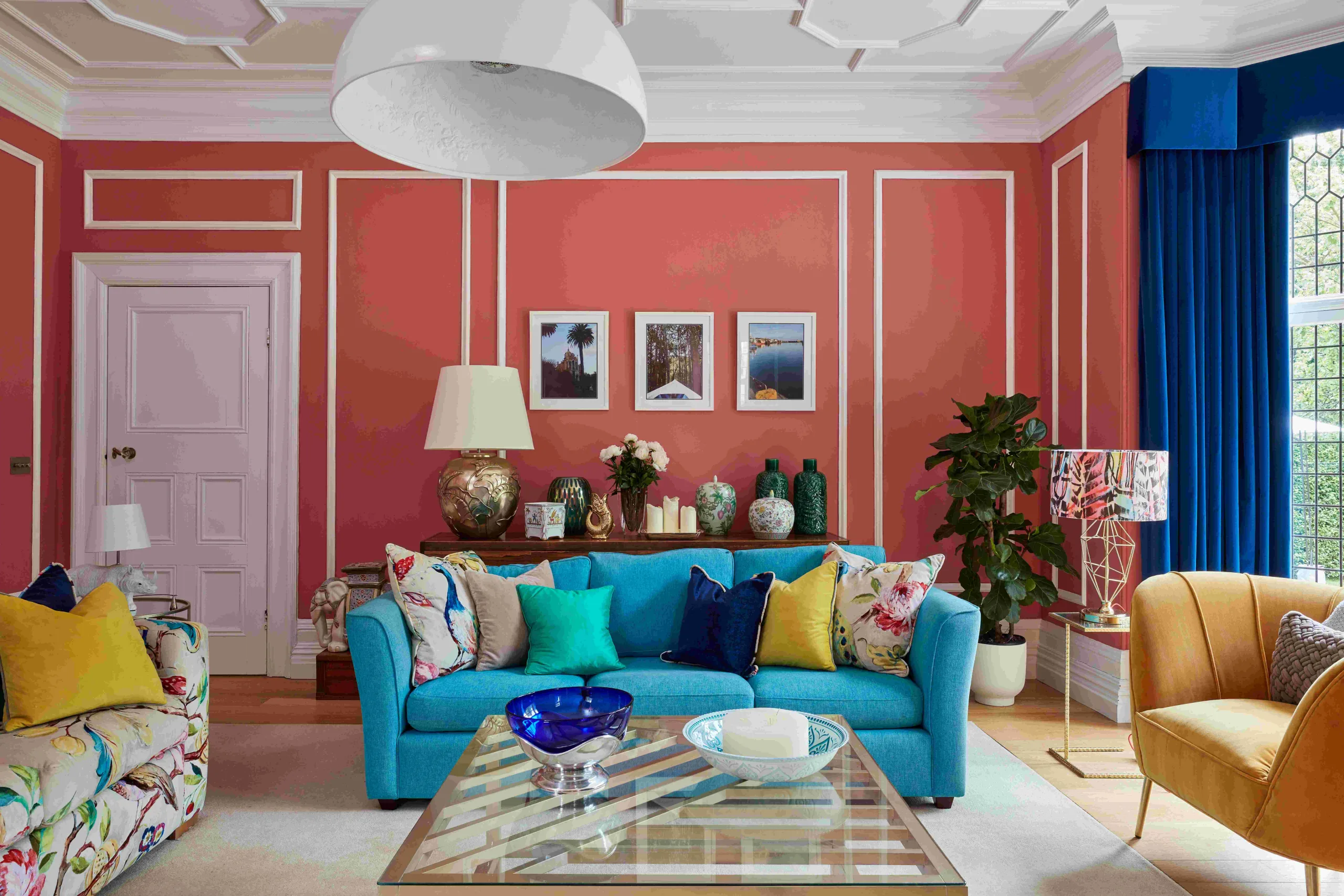 Bright colours used in a light setting create a feast for the eyes
